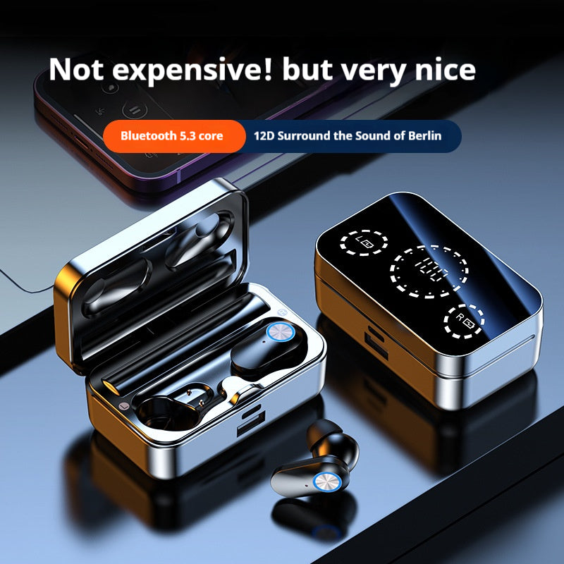 Mirror Digital Display Wireless Bluetooth Headset