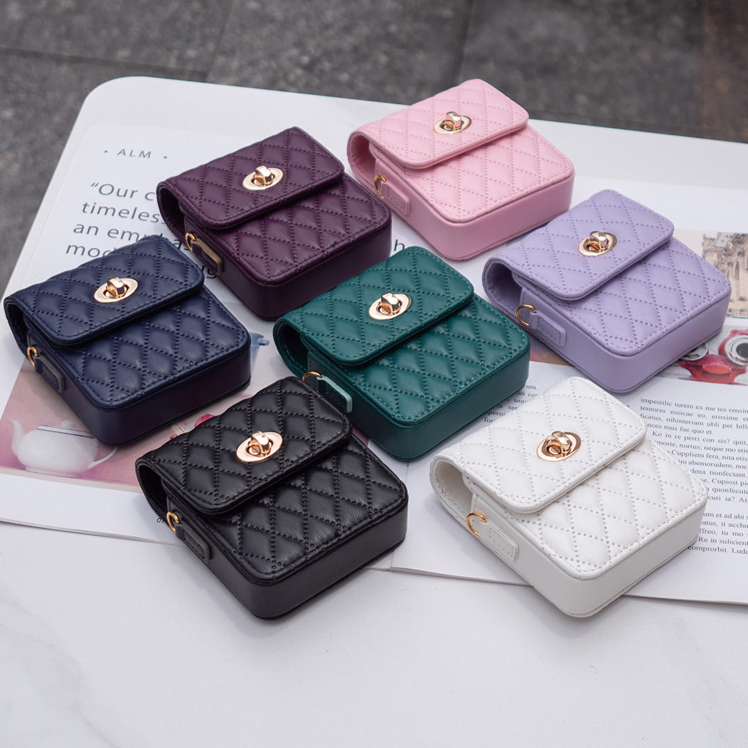 Samsung Z Flip Fashion Leather Case with String