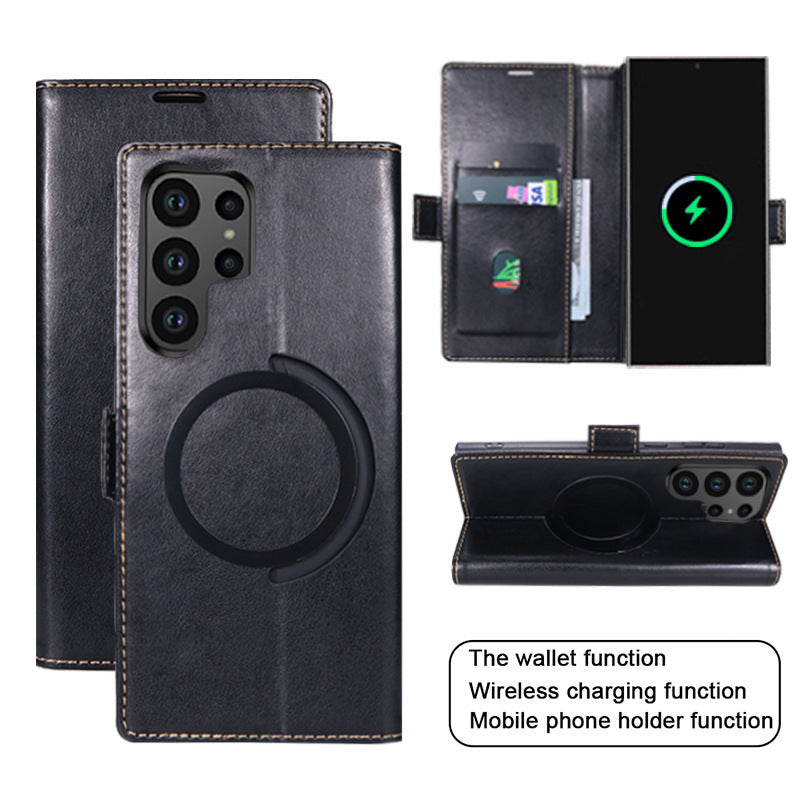 Leather Wallet Magnetic Samsung Phone Case