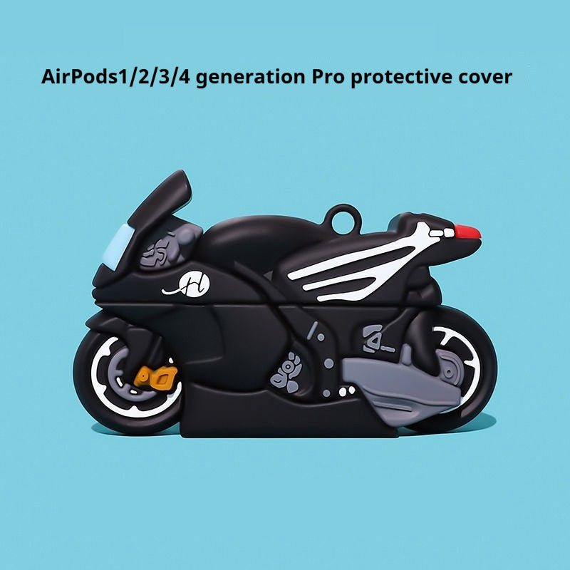 Trendy motorcycle AirPods pro Bluetooth headset case