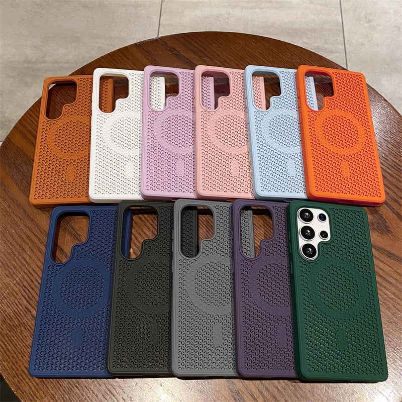 Summer magnetic hollow PC hard shell suitable for Samsung mobile phone case