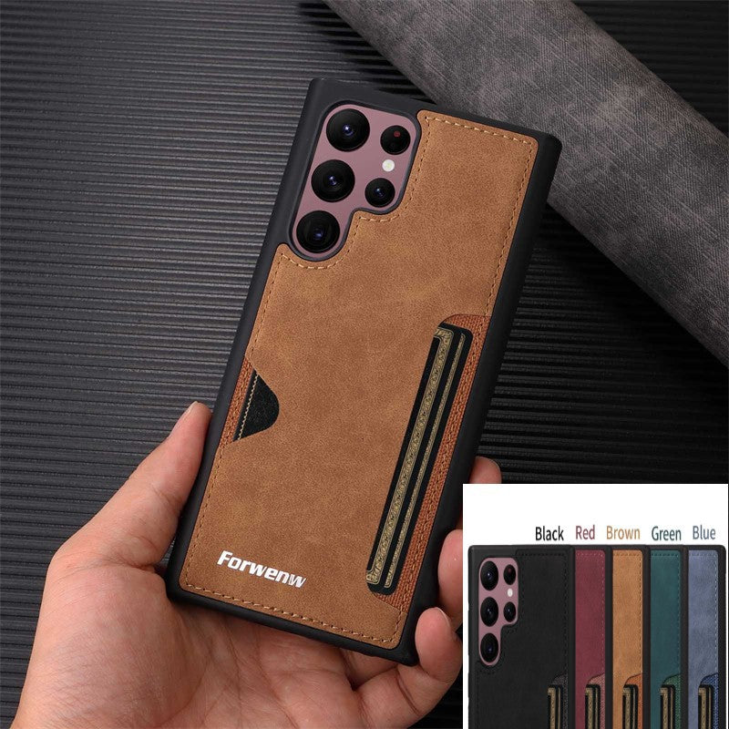 Light luxury high-end card slot Samsung mobile phone case