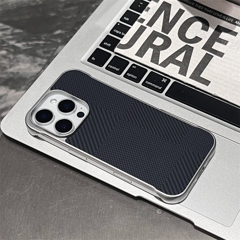 Carbon fiber texture borderless iPhone case