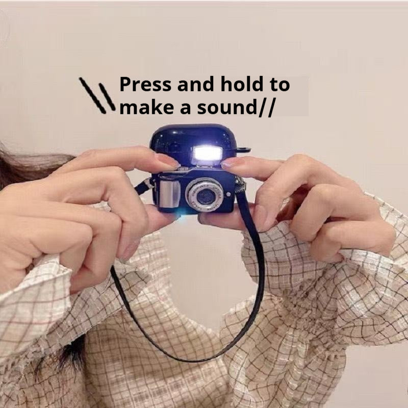 Retro Camera TPU Anti-drop Earphone Protective Case