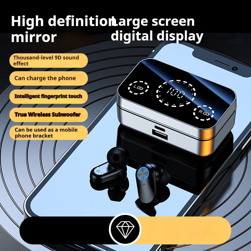 Mirror Digital Display Wireless Bluetooth Headset