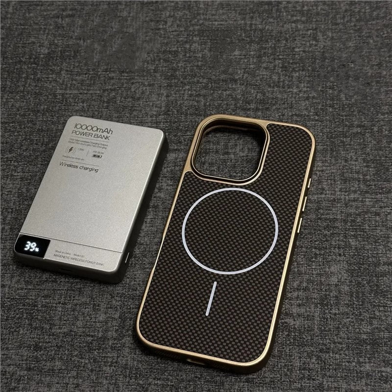 Carbon fiber magnetic iPhone case