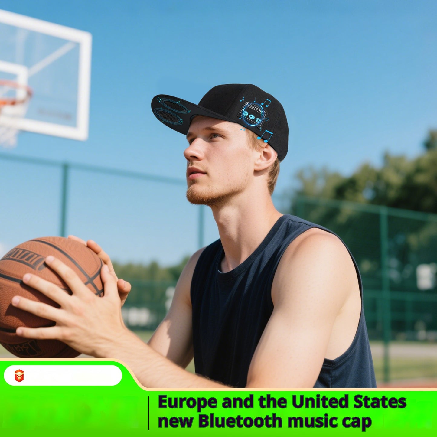 Wireless Bluetooth Music Headphones Baseball Cap