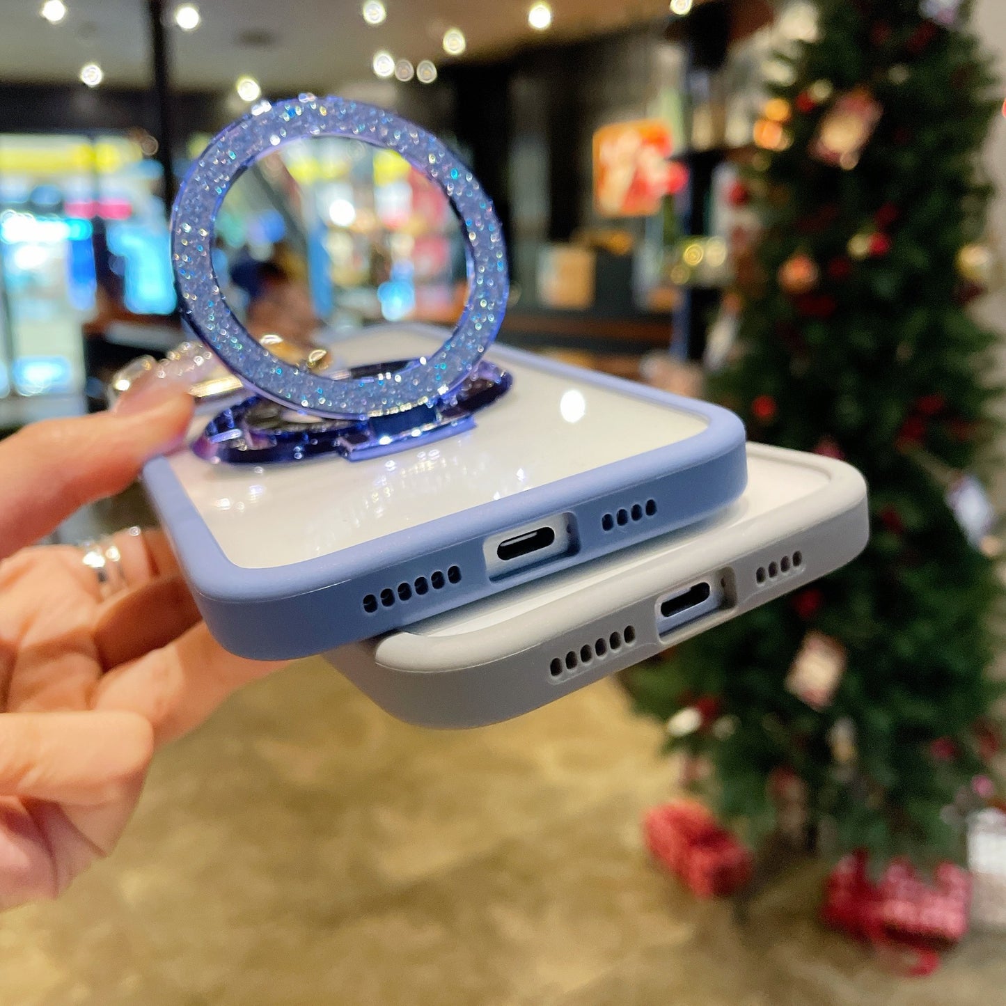 Flashing magnetic bracket Apple phone case