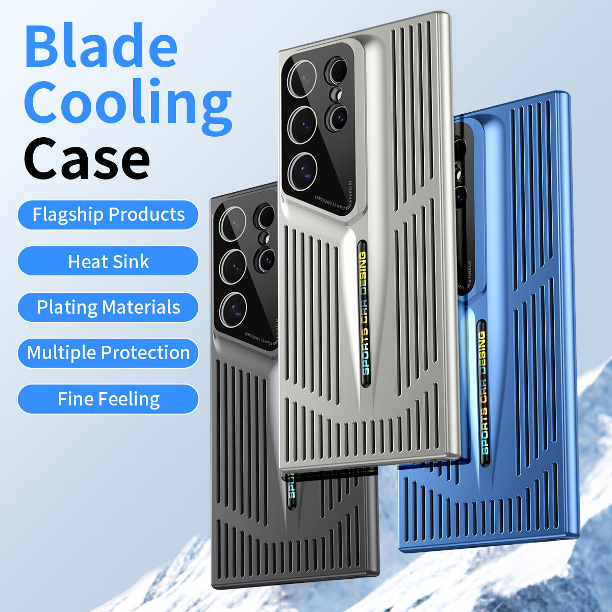Electroplating blade heat dissipation Samsung mobile phone case