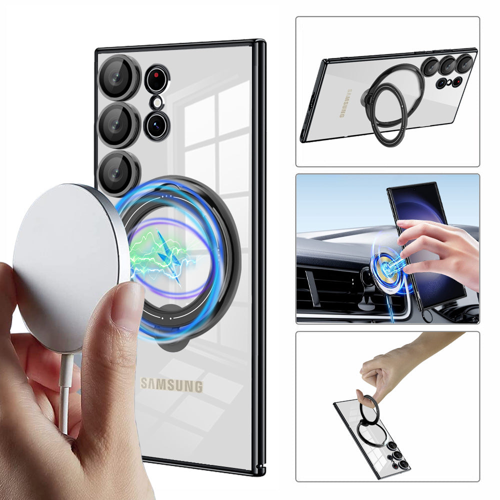 Liangdun electroplating magnetic bracket Samsung mobile phone case