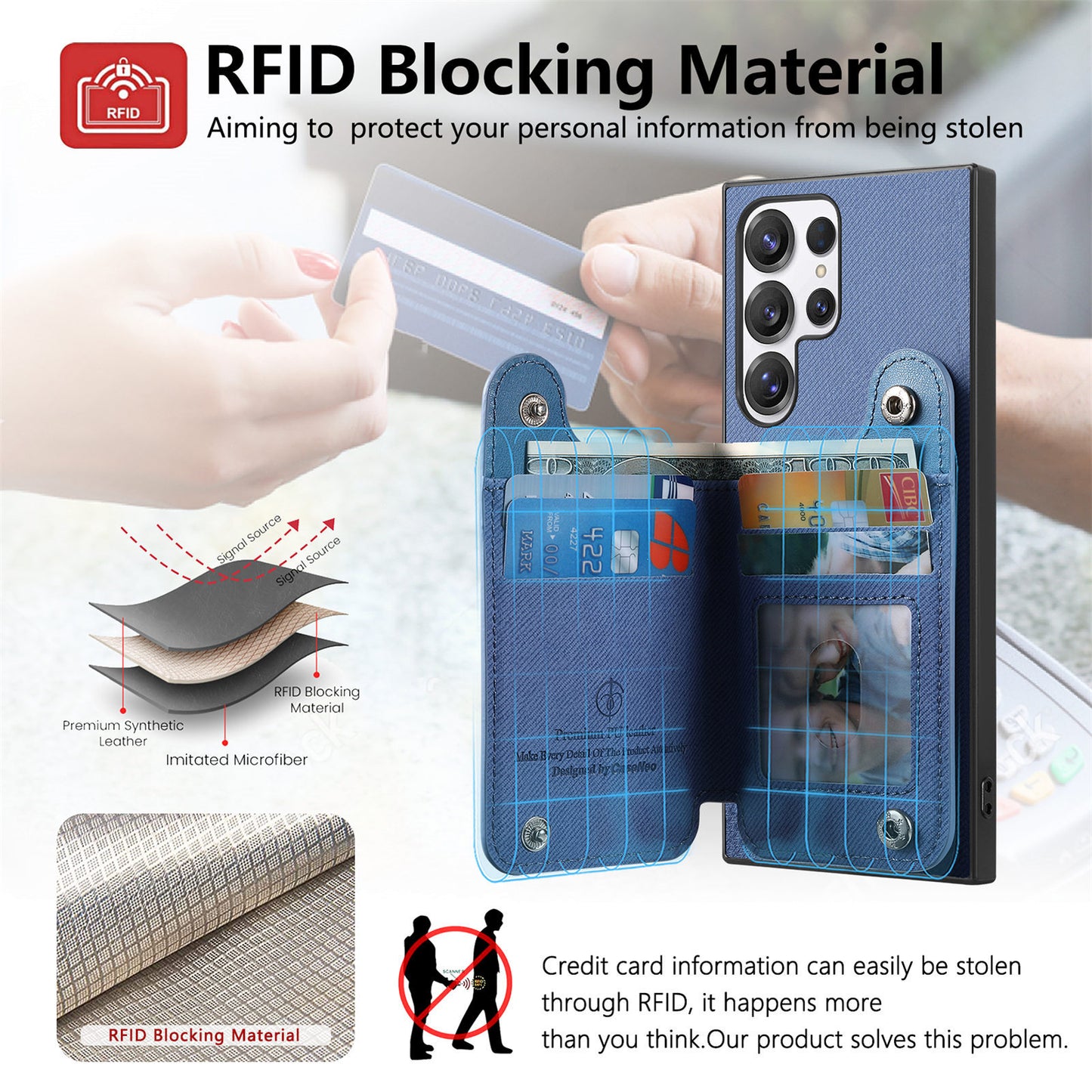 Fashionable flip leather Samsung phone case