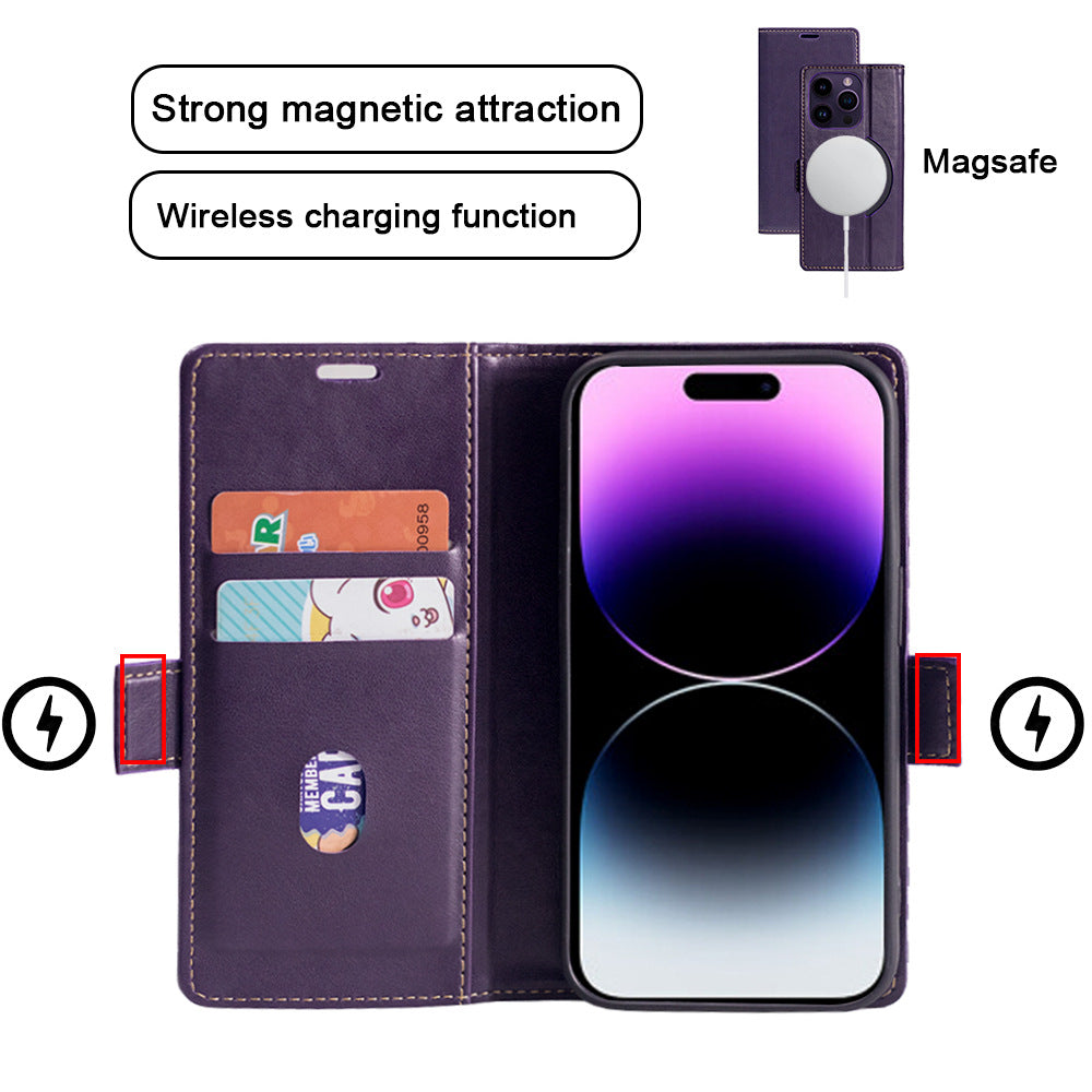 Leather Wallet Magnetic iPhone Case