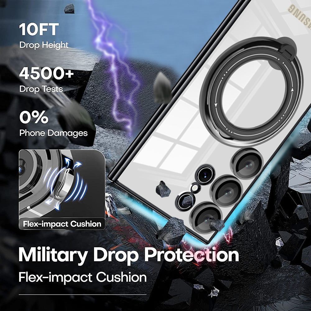 Liangdun electroplating magnetic bracket Samsung mobile phone case