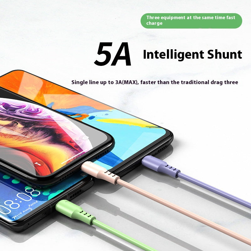 Liquid 3-in-1 data cable mobile phone charging cable