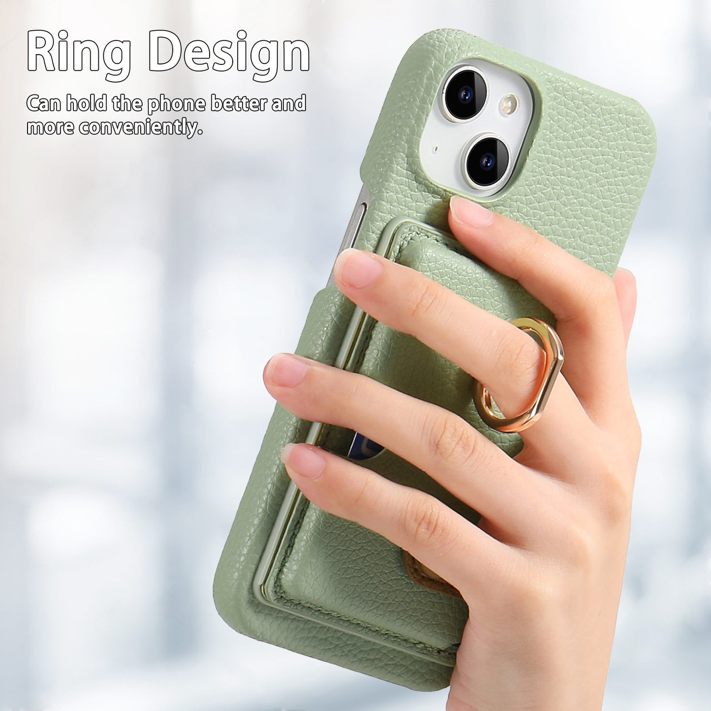 iPhone Lychee Pattern Wallet Case