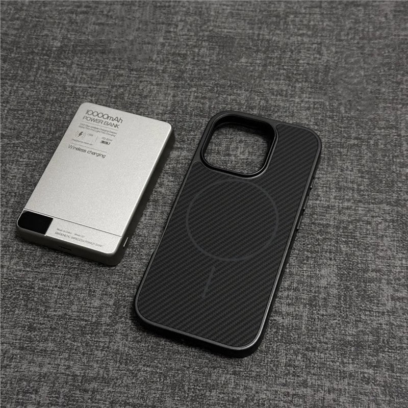 Carbon fiber magnetic iPhone case
