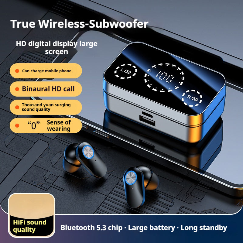 Mirror Digital Display Wireless Bluetooth Headset