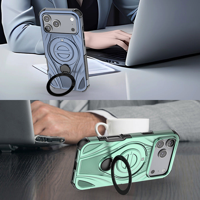Star Ring Anti-drop Magnetic Stand Apple Phone Case