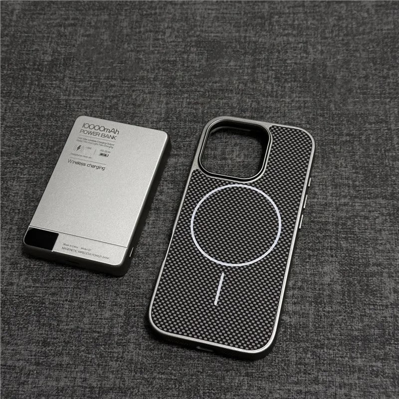 Carbon fiber magnetic iPhone case