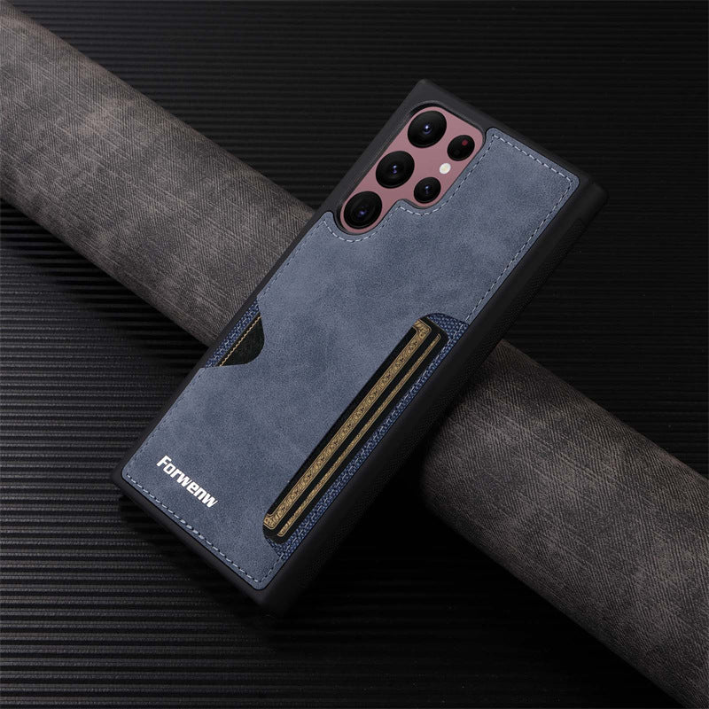 Light luxury high-end card slot Samsung mobile phone case