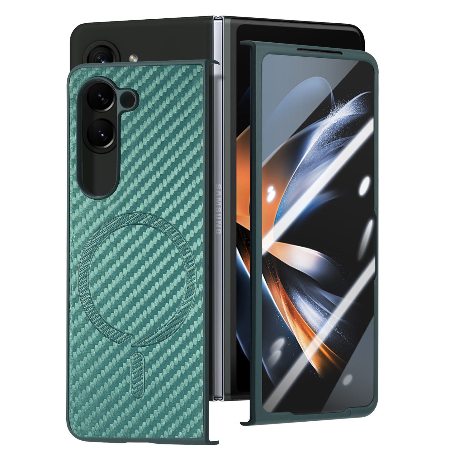 Carbon fiber magnetic Samsung Z Fold phone case