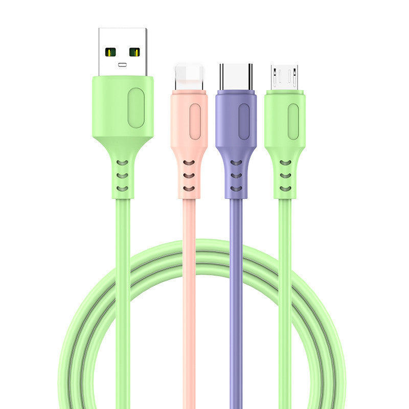Liquid 3-in-1 data cable mobile phone charging cable