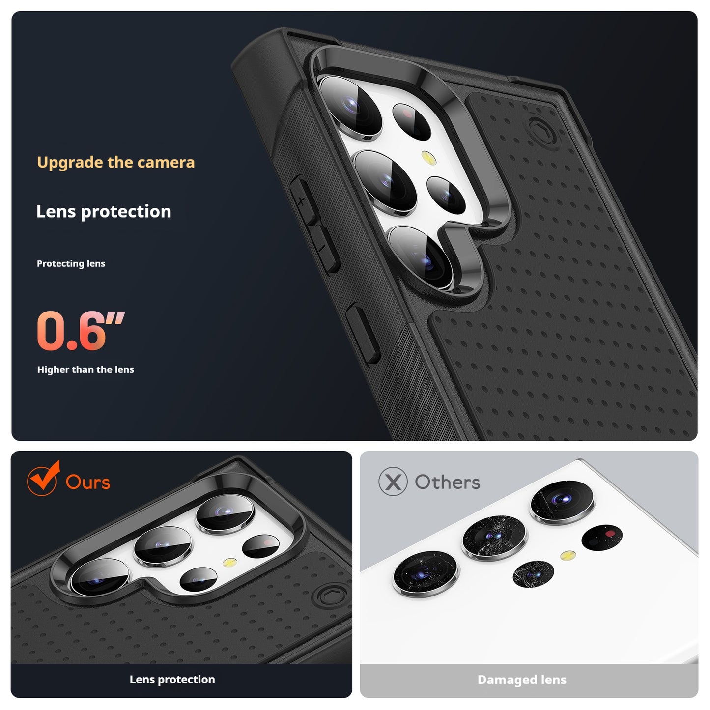 Elegant two-tone Samsung phone case