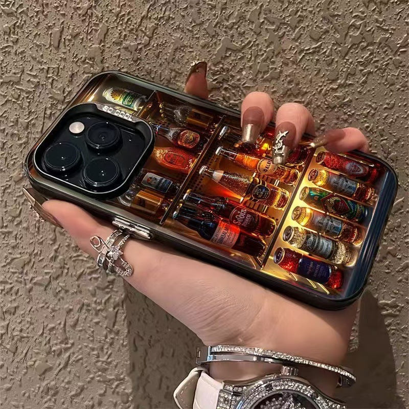 Creative Refrigerator Beer Apple Phone Case