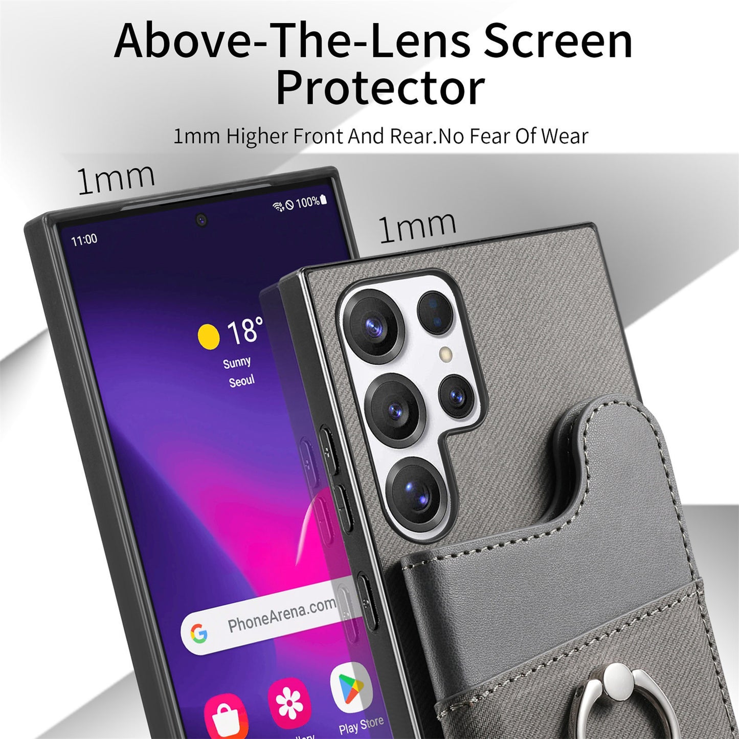 Fashionable flip leather Samsung phone case