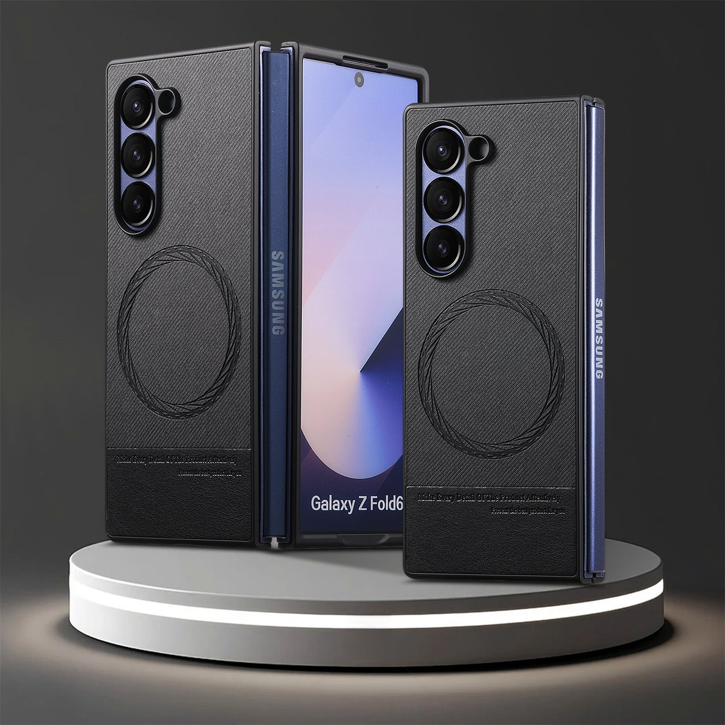 Magnetic leather fabric Samsung Z Fold phone case