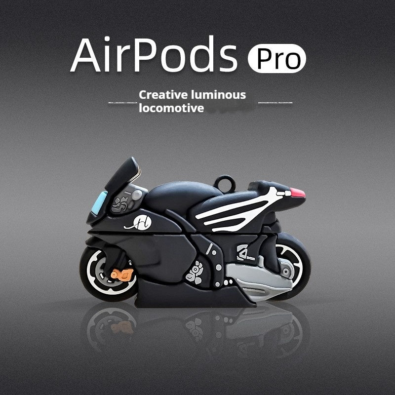 Trendy motorcycle AirPods pro Bluetooth headset case