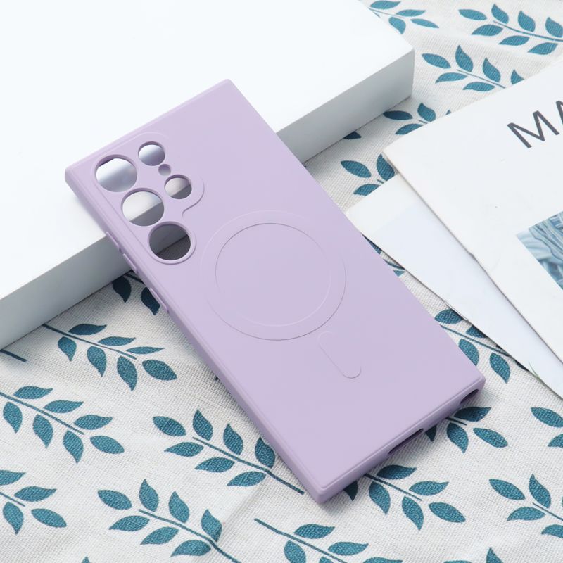 Liquid silicone magnetic Samsung mobile phone case