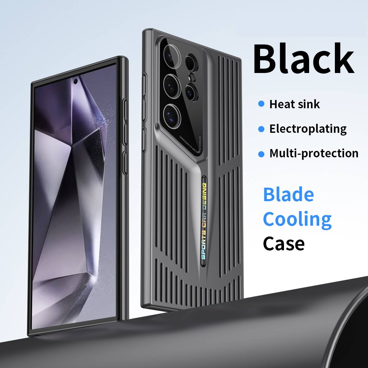 Electroplating blade heat dissipation Samsung mobile phone case