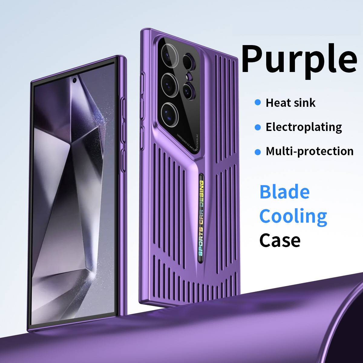 Electroplating blade heat dissipation Samsung mobile phone case