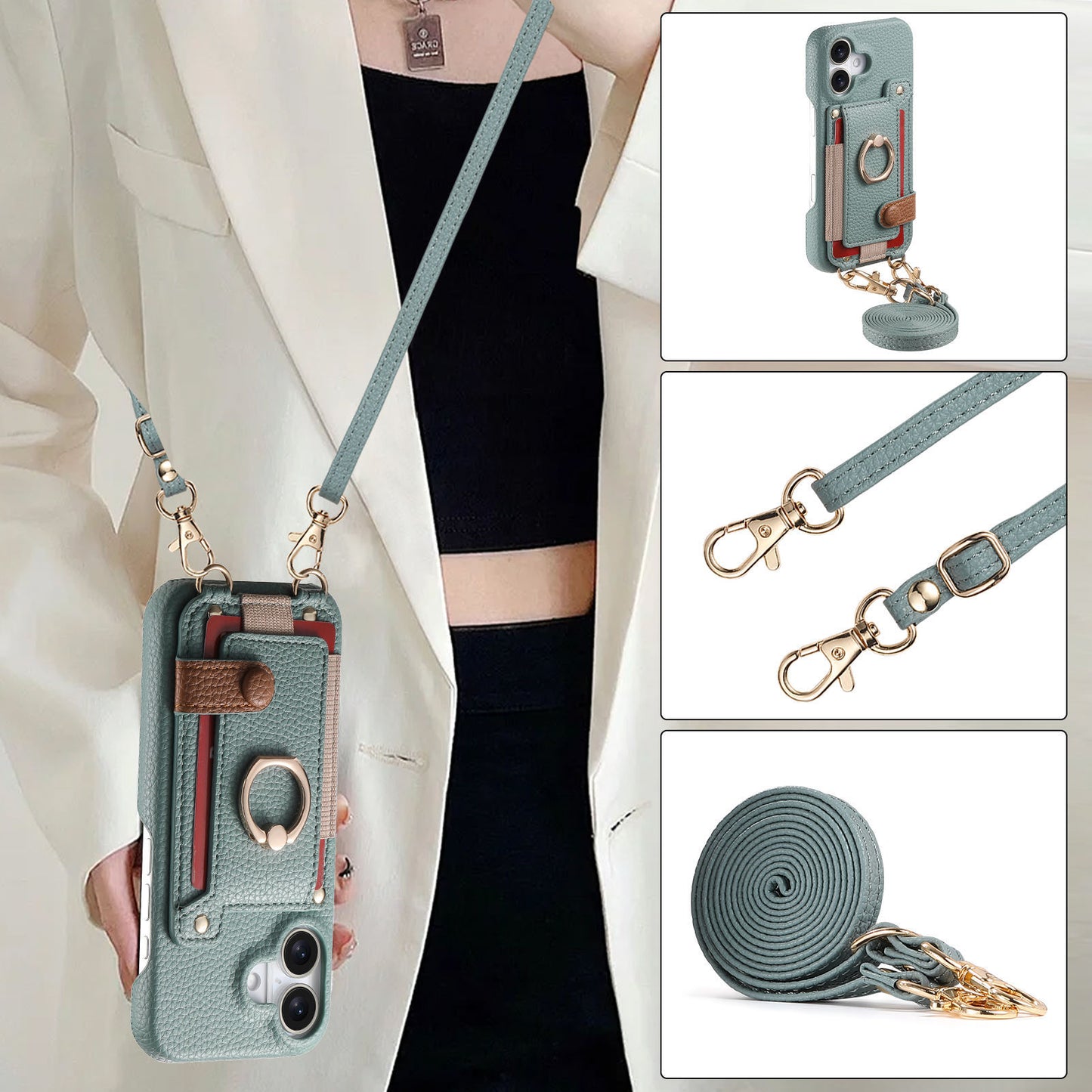 Long lanyard crossbody iPhone case