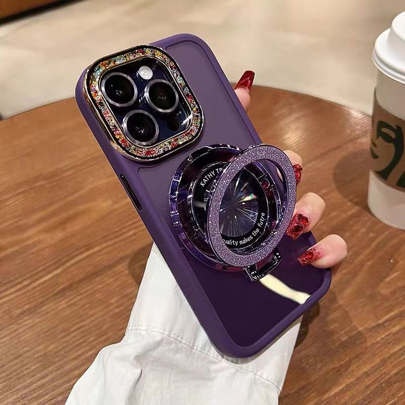 Flashing magnetic bracket Apple phone case