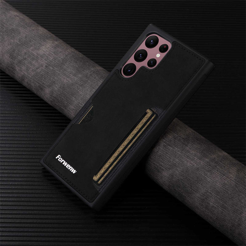 Light luxury high-end card slot Samsung mobile phone case