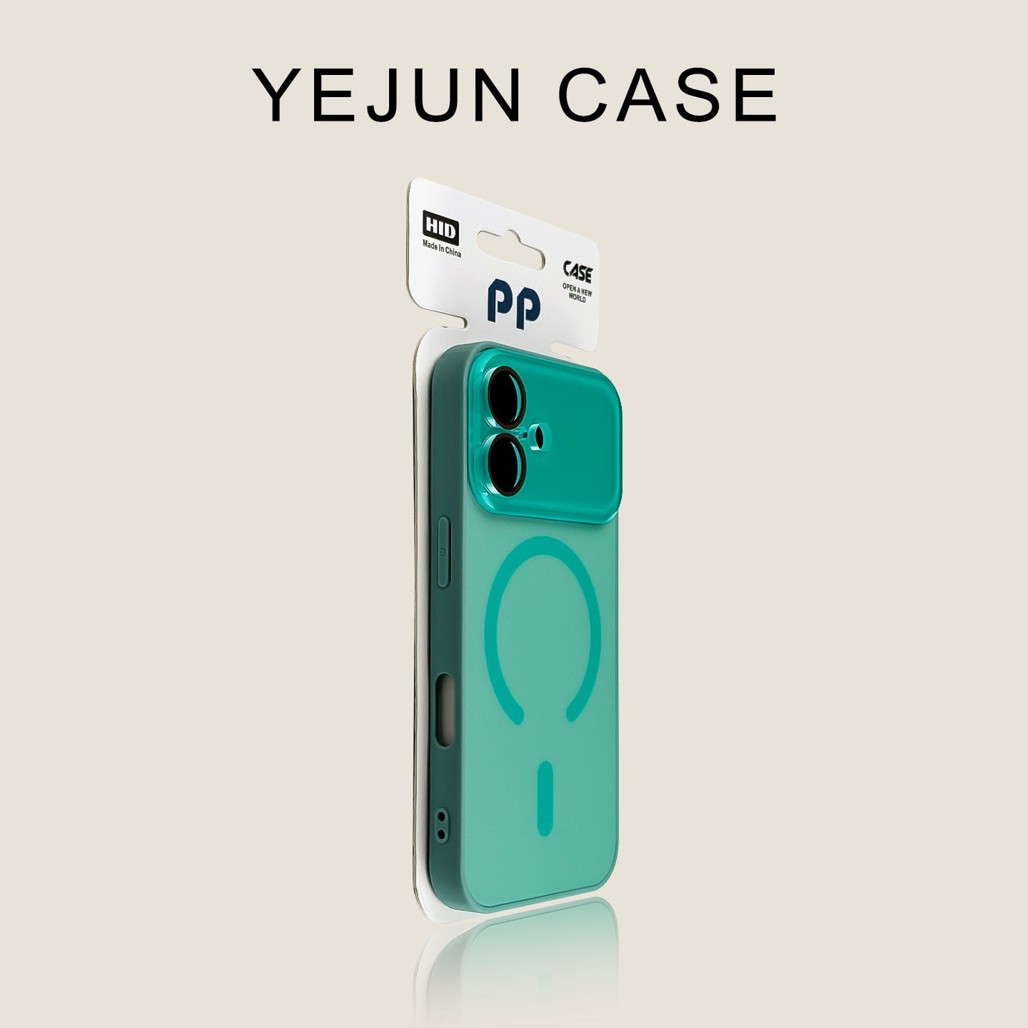 Macaron frosted magnetic large window Apple phone case