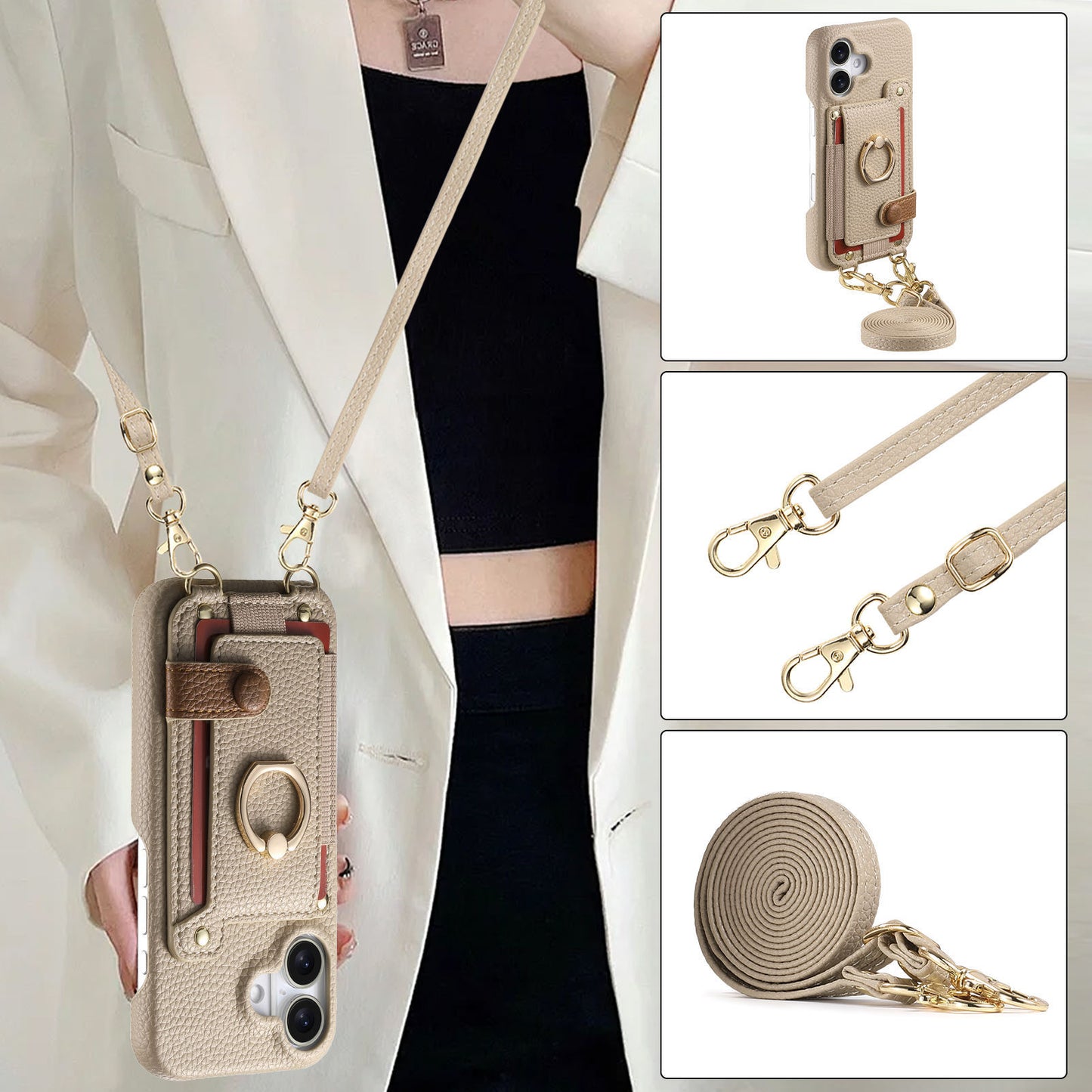 Long lanyard crossbody iPhone case