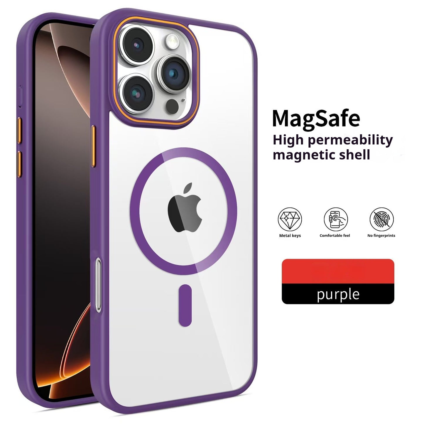 Ring nail contrast color magnetic iPhone case