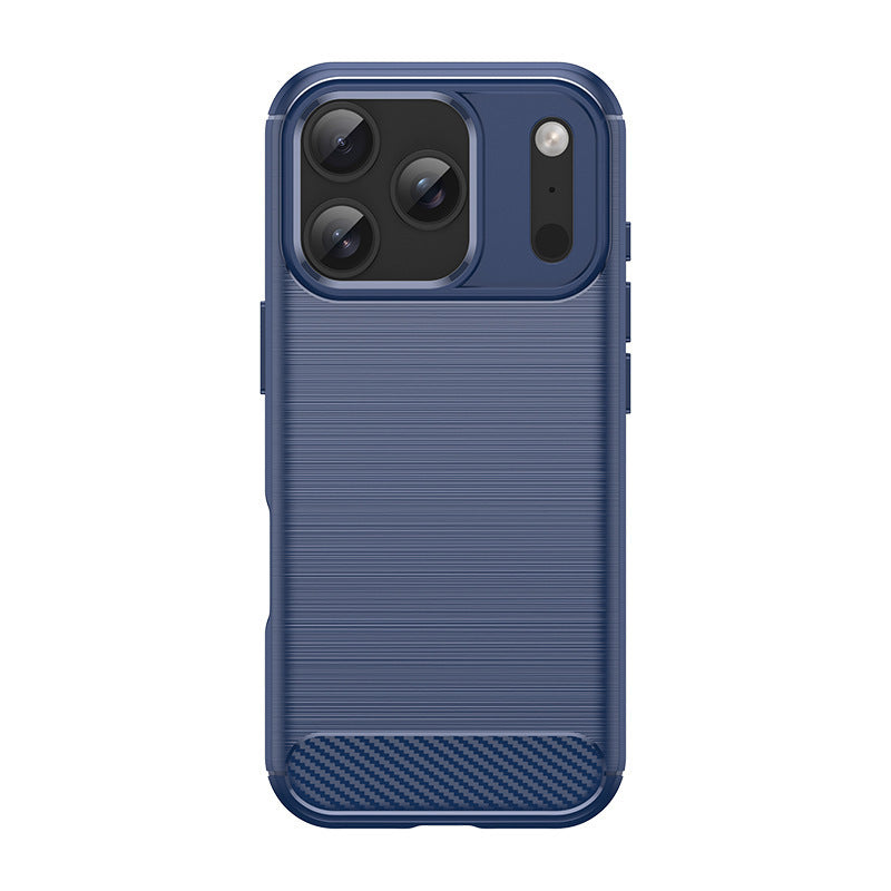 Full-coverage shockproof brushed Apple phone case