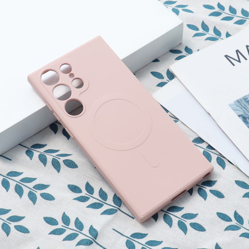 Liquid silicone magnetic Samsung mobile phone case