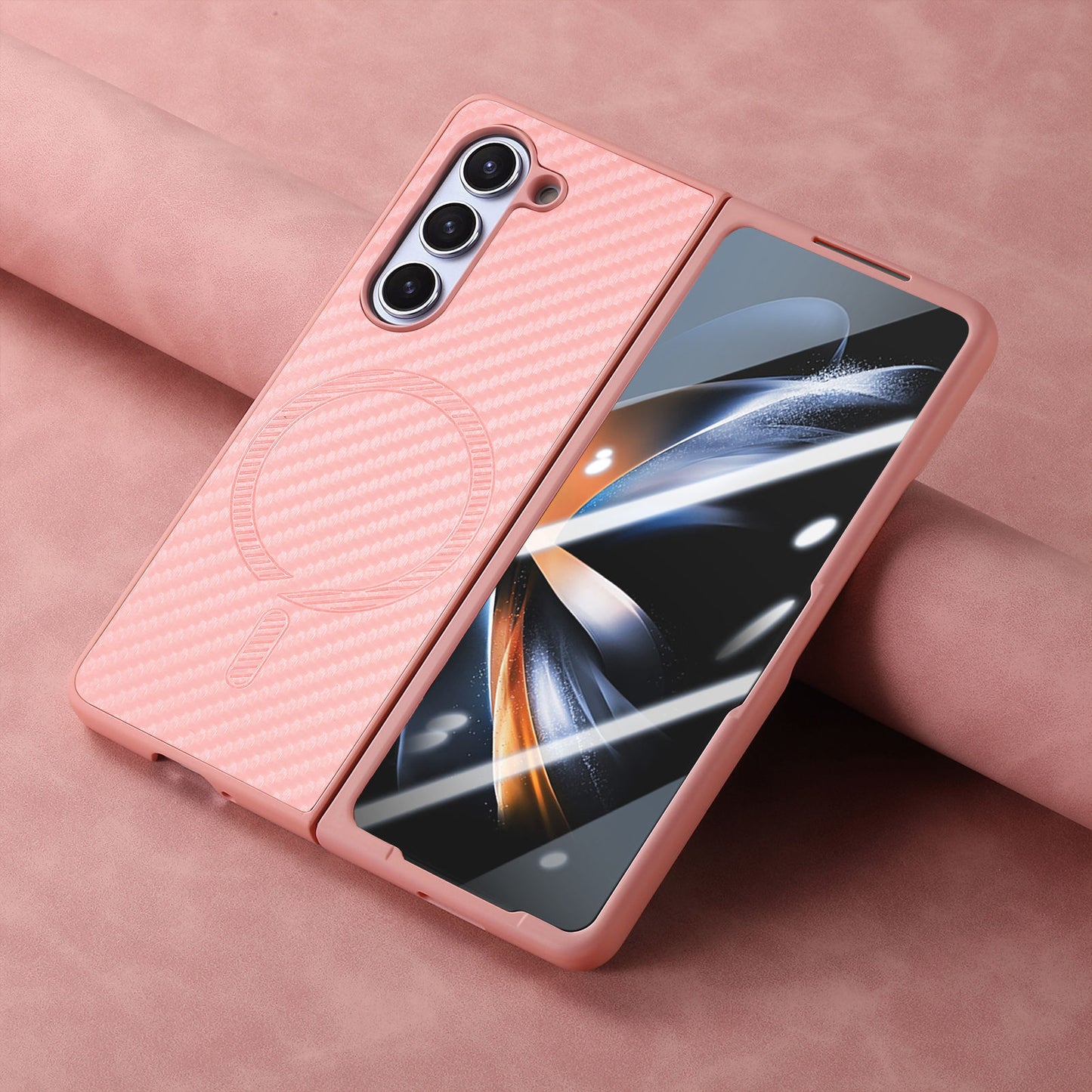 Carbon fiber magnetic Samsung Z Fold phone case