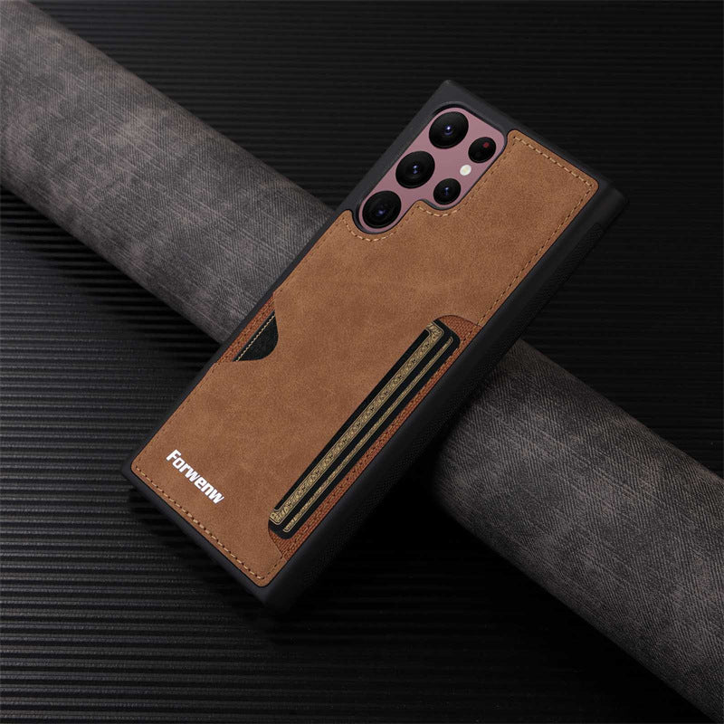 Light luxury high-end card slot Samsung mobile phone case