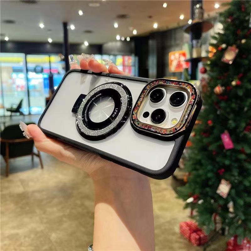 Flashing magnetic bracket Apple phone case
