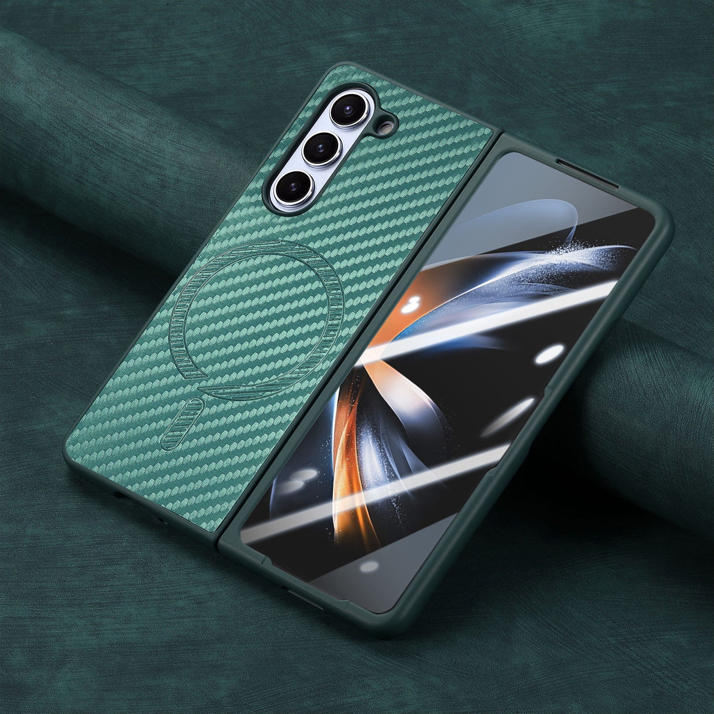 Carbon fiber magnetic Samsung Z Fold phone case
