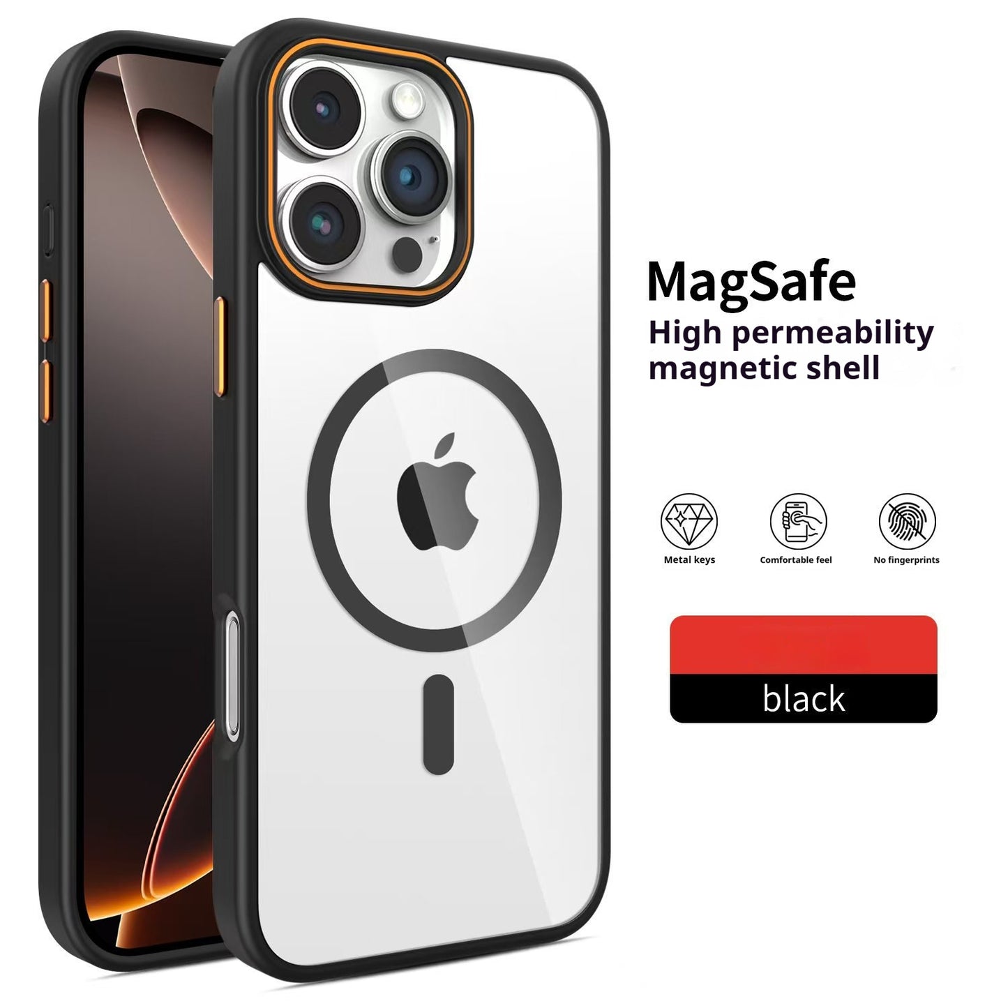 Ring nail contrast color magnetic iPhone case