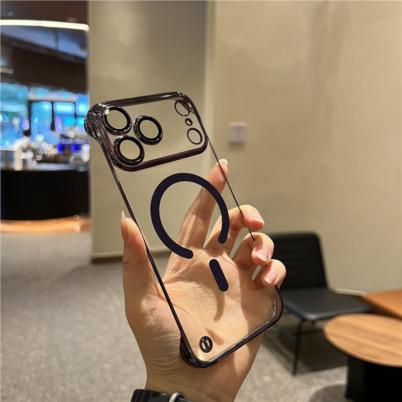 Electroplating borderless magnetic iPhone case