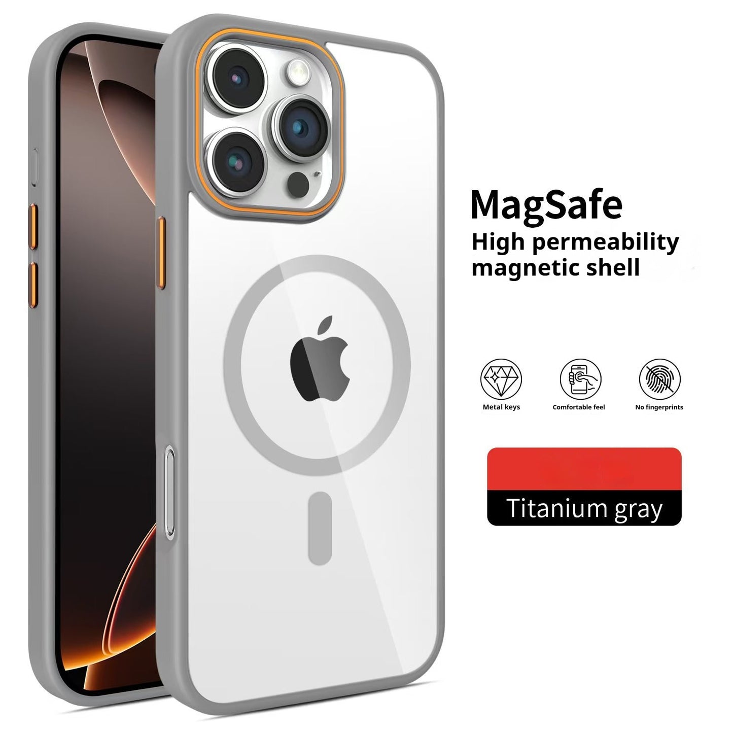 Ring nail contrast color magnetic iPhone case