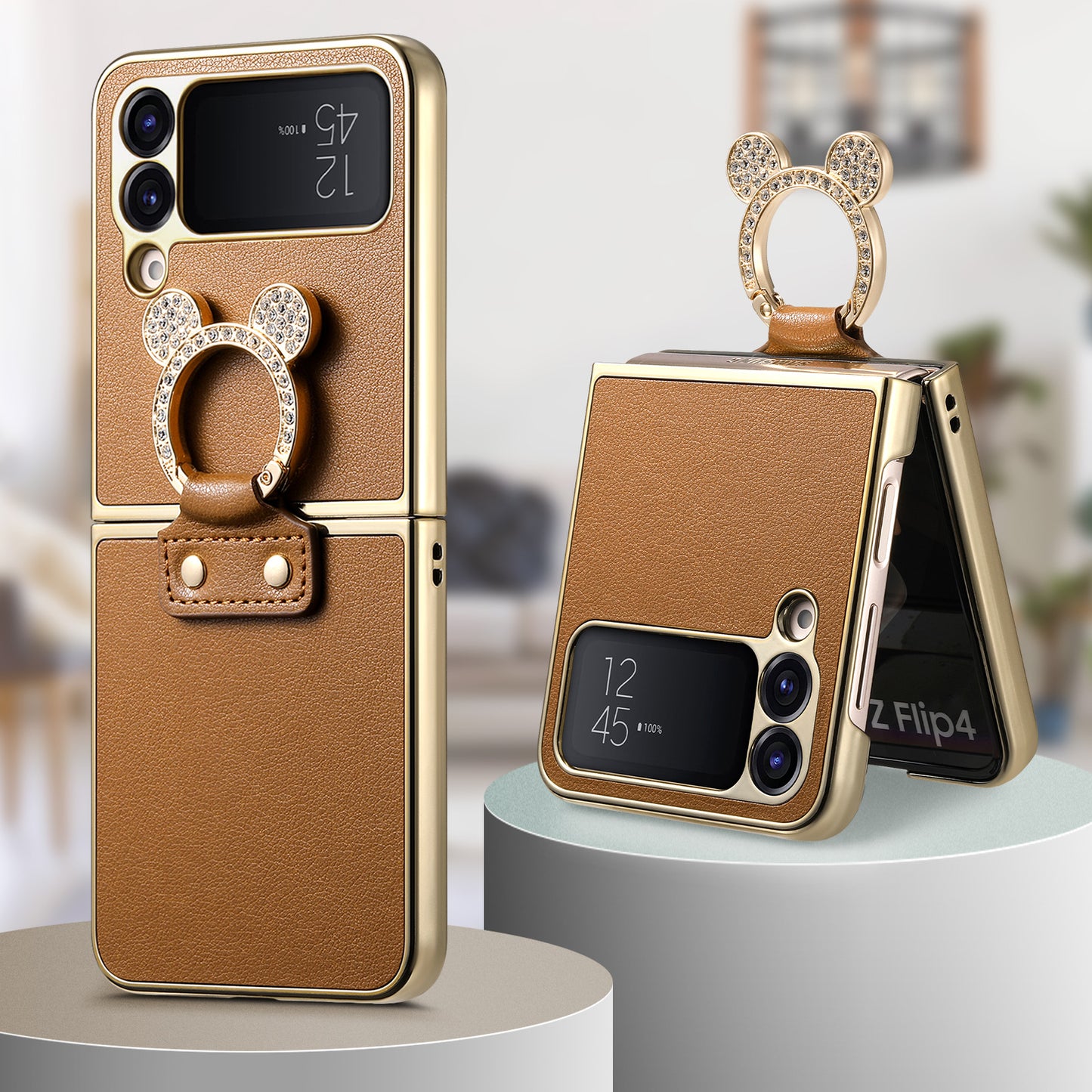 Electroplated diamond ring Samsung Z Flip phone case